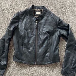 Black leather jacket